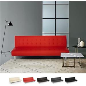 Produce Shop Divano letto clic clac 2 posti in similpelle reclinabile design moderno Elly - Rosso