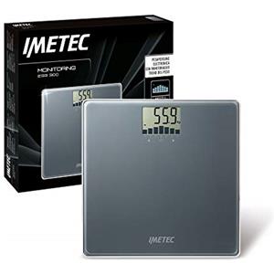 Imetec Monitoring ES9 300 bilancia pesapersone elettronica, Monitoraggio trend grafico peso, 4 utenti, fino a 180 kg, Lcd display, Vetro temperato