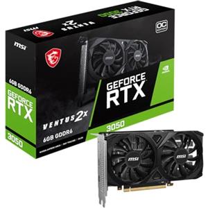 MSI GeForce RTX 3050 VENTUS 2X 6G OC (6GB GDDR6/PCI Express 4.0/1492MHz/14000MHz)