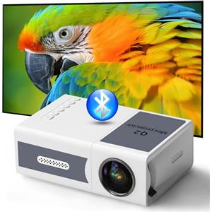 Ywmkasl Videoproiettore, Mini proiettore Bluetooth, proiettore video Full HD 1080P, proiettore portatile, compatibile con smartphone HDMI USB AV, proiettore Home Theatre
