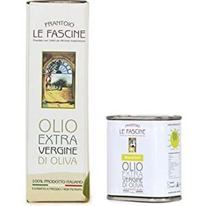 Le Fascine Blend Delì - Olio Extravergine Di Oliva 100% Italiano Estratto A Freddo 100% Prodotto Da Olive Provenzali Ogliarola e Leccino (Latta da 175 Ml)