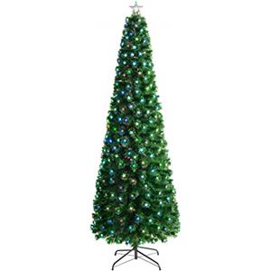 WeRChristmas Matita a Fibra Ottica con Albero di Natale Pre-Illuminato, Kunststoff, Verde, 6 ft/1.8m