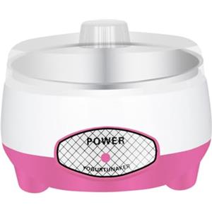 perfk Yogurtiera Utensili per yogurt fai-da-te 15W Domestico a basso rumore Regali per adulti Risparmio energetico, Macchina automatica per yogurt, Fodera in PP rosa