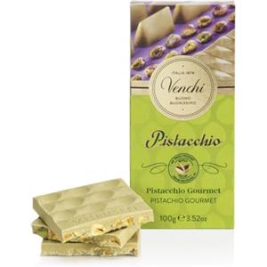 Venchi - Tavoletta di Cioccolato Pistacchio Gourmet - Cioccolato Bianco e Crema di Pistacchio, 100 g - Senza Glutine