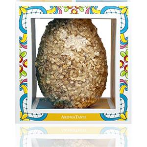 Aromataste Uovo di Pasqua Artigianale con Cioccolato Bianco e Nocciole di Avellino | Confezione Regalo | 300 g