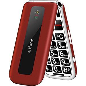 artfone Telefono Cellulare per Anziani, Flip Cellulare Anziani con Tasti Grandi, SOS, Funzione MMS, 2.4