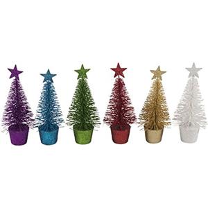 Christmas Gifts 49151 - Albero di Natale, 14 cm, 6 Colori Assortiti, Multicolore