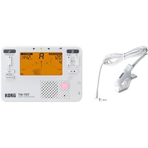 Korg TM70 Metronomo e Accordatore Cromatico con microfono a contatto - Bianco