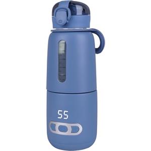 Hoapin Scaldabagno portatile scaldabiberon rapido USB caricatore bottiglia di vetro 300 ml temperatura regolabile 37°C-55°C Batteria 15000mAh Potenza 90W (blu)