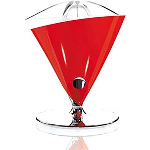 BUGATTI, Vita, Spremiagrumi Elettrico con Caraffa in vetro soffiato temperato inclusa, Capacità 0.6 litri, Filtro in Acciaio Inox, 80 W (Rosso)