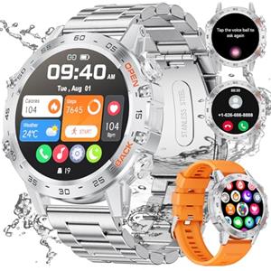 SUNKTA Smartwatch Uomo con Chiamate e Assistente Vocale, 1.39'' Orologio Smartwatch Uomo con 100+ Modalità Sport/ SpO2/Sonno/Notifiche Whatsapp Smart Watch con iOS Android