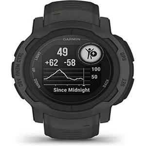Garmin Instinct 2, Smartwatch, 45mm, Rugged design, Autonomia 28 giorni, +30 app multisport, GPS, Cardio, SpO2, Activity Tracker 24/7, Connect IQ (Graphite)