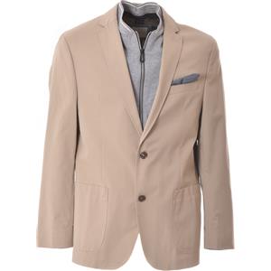 BUGATTI giacca monopetto beige con antivento