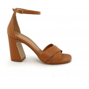 Vegan Shoes Italy VSI NELLY Sandali vegan marroni tallone chiuso tacco largo cinturino fasce Made in Italy