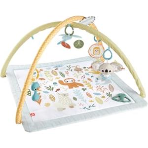 Fisher-Price - Palestrina multisensoriale per neonati, tappetino con arco e 6 giochi portatili e sensoriali inclusi, tra cui sonaglini e dentaruoli, giocattolo per bambini, 0+ mesi, HRB15