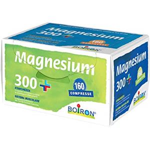 Boiron Integratore magnesio e selenio - Vitamine b1, b2, b5, b6, b8, b9 b12 E e PP - Il magnesio contribuisce a ridurre stanchezza e affaticamento - 160 compresse da 500 mg - Boiron Magnesium 300+