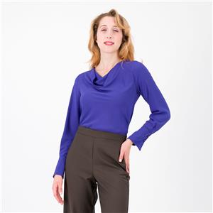 Caterina Lancini Blusa a manica lunga con drappeggio