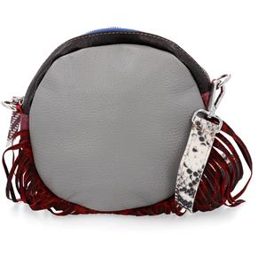 Ebarrito Pochette in pelle a tracolla con frange