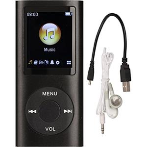 Creahappy Lettore MP3 Bluetooth con Spotify Elegante Suono Multifunzionale Senza Perdita di Dati Sottile Schermo LCD da 1,8 Pollici Lettore Musicale MP4 MP3 Portatile (Nero)