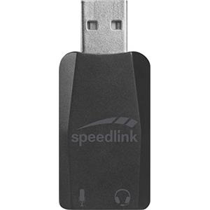 Speedlink Vigo USB Sound Card, Scheda Audio Stereo USB, Nero