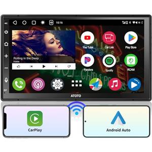 ATOTO A6PF 2G+32G Android Autoradio 2 DIN, DAB+ Radio Bluetooth 7 Pollici QLED Touchscreen, Wireless CarPlay e Android Auto Senza fili, Tethering WiFi/BT/USB, GPS, Mirror Link, 36EQ DSP, A6G2B7PF