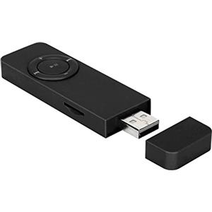 Yunseity Chiavetta USB per Lettore MP3, Lettore Musicale Digitale MP3 con Cordino e Auricolare, Supporta Fino a 32 GB di Scheda di Memoria di Espansione (Non Inclusa)(Nero)