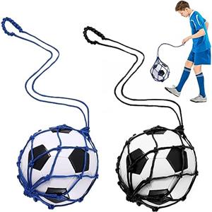 TOBWOLF 2 reti da calcio per allenamenti, adatte per palloni da calcio di taglia 3, 4, 5, per allenamento da solista, per giovani e adulti