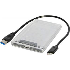 Qwertfeet USB 3.0 Velocità 2TB 2.5 Pollici Unità Esterna SSD HDD Cover Trasparente