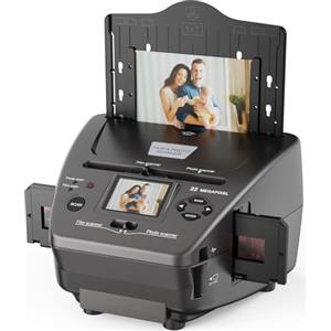 DigitConvert Multiscanner per foto, diapositive e negativi, converte foto negative diapositive da 35 mm in formato JPEG digitale, con software di fotoritocco e scheda di memoria da 8 GB