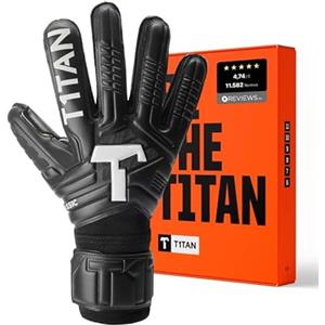 T1TAN Classic 1.0 Black-Out - Guanti da portiere - senza protezione per le dita - guanti da portiere di calcio - taglia 10