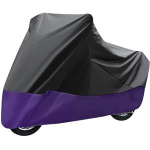 GoGou Telo coprimoto impermeabile per moto, motocicletta e scooter in tessuto di alta qualità, anti-uv e antifurto, polvere, pioggia, 105 * 245 * 125 cm, universale, colore viola.