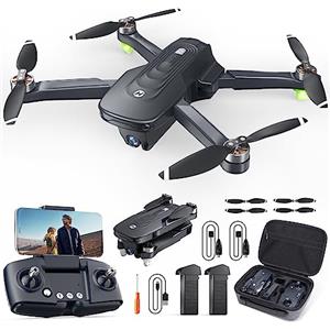 Holy Stone HS175D Drone Pieghevole con Fotocamera 4K per Adulti, RC Quadcopter con GPS Auto Return, Follow Me, Motore Brushless, Cerchio Fly, Waypoint Fly, Altitudine Hold, 46 Mins Long Flight