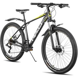 HILAND RALI Cyclone 27,5 pollici Hardtail Mountain Bike Telaio leggero in alluminio a 16 marce freni a disco meccanici bici MTB per uomo e donna nero/giallo