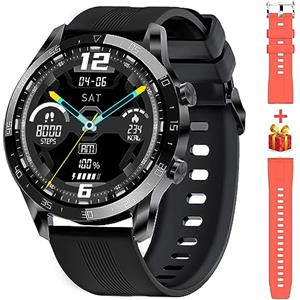 Blackview X1 Smartwatch Uomo Orologio Fitness Impermeabile 5ATM Smart Watch Cardiofrequenzimetro da Polso Contapassi Smartband Activity Tracker Cronometro per Android iOS (2 cinghie)