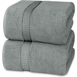 Utopia Towels - Confezione da 2 Asciugamani Di Lusso Jumbo (90 x 180 CM) - 100% Cotone Filato Ad Anelli, Altamente Assorbente, Morbido e Ad Asciugatura Rapida(Grigio freddo)