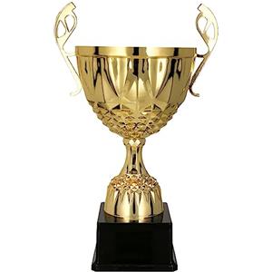 Larius Coppa in metallo oro e argento, trofeo con incisione a scelta (senza testo desiderato, oro, M)