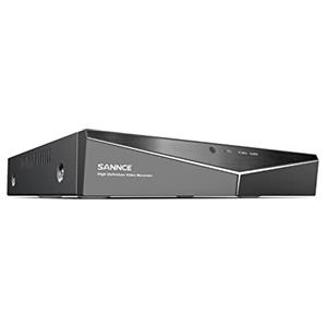 SANNCE DVR TVI 1080P 8 Canali per la Registrazione 24/7 Videoregistratore Video Registratore H.264+ HDMI Email Allarme con Telecamera CVBS/AHD/TVI/CVI/IP per Videosorveglianza-Senza HDD