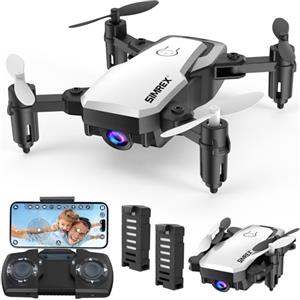 SIMREX X300C Mini Droni con Fotocamera 720P HD FPV, Mantenimento dell'altitudine, Flip 3D, Modalità Senza Testa,Controllo della Gravità e 2 Batterie,Regali per Bambini, Adulti, Bianco
