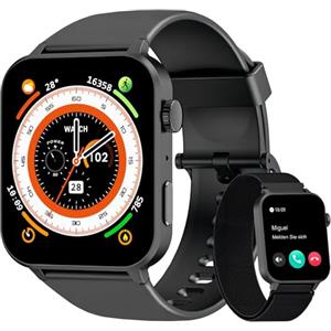 Blackview Smartwatch Donna Uomo, Effettua e Risposta Chiamate,1,85' Orologio Intelligente Fitness con Monitoraggio del Sonno/SpO2/Frequenza Cardiaca,Smart Watch Contapassi per Android iOS