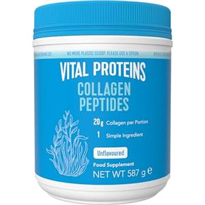 Vital Proteins Collagen Peptides integratore alimentare a base di collagene, inodore e insapore, per il benessere di pelle, capelli e unghie, senza glutine, 20g di collagene per porzione, 587g