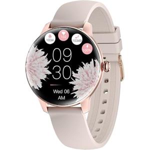LUNIQUESHOP LSFIT Smartwatch rosa, Orologio fitness da donna con saturimetro (SpO2)/frequenza cardiaca/monitor della pressione, sonno, controllo della musica, impermeabile IP67, Calorie, Android iOS