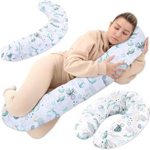 Totsy Baby Cuscino per allattamento xxl cuscino per dormire laterale - Cotone Cuscino per gravidanza Cuscino per posizionamento per adulti Animali acquatici