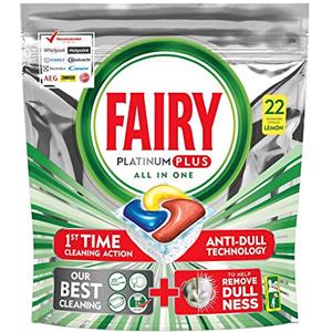 Fairy Pastiglie Lavastoviglie Platinum Plus - 22 lavaggi - 1 confezioni da 22 lavaggi - Anti-Opaco