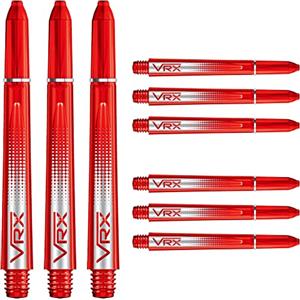 RED DRAGON VRX Alberi Freccette Aste Medi - Rosso - 4 Set per Confezione (12 Alberi in Totale)