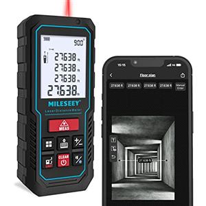 MiLESEEY 70M Misuratore di Distanza Laser con App per Telefono, Misuratore Laser con Sensore di Inclinazione Elettronico, Precisione di ±2 mm, Pitagora, Area e Volume, LCD da 2