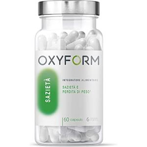 OXYFORM BY OXYLENT Oxyform I Satiete Naturale I 60 Capsule I Integratore Alimentare I Konjac Glucomannano Spirulina I Sazietà I Antiossidante I Fabbricato in Belgio