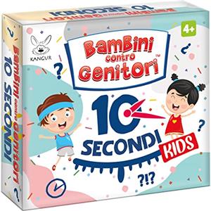 KANGUR Giochi di società per Bambini Bambini contro Genitori 10 Secondi KIDS Gioco da Tavolo Quiz per Famiglie da 4 anni