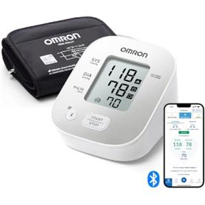 OMRON Misuratore di pressione arteriosa da braccio digitale OMRON X2 Smart+, Misuratore di pressione arteriosa domiciliare Bluetooth compatibile con l'app per smartphone, clinicamente validato