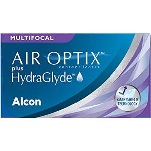 Air Optix Plus HydraGlyde Multifocal Lenti a Contatto Mensili, 6 Lenti, BC 8.6 mm, DIA 14.2 mm, ADD LOW, -2.5 Diopt