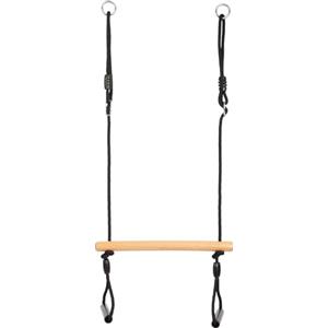 small foot trapezio con anelli da ginnastica Black Line, robusta altalena in legno per bambini e adulti, 12409